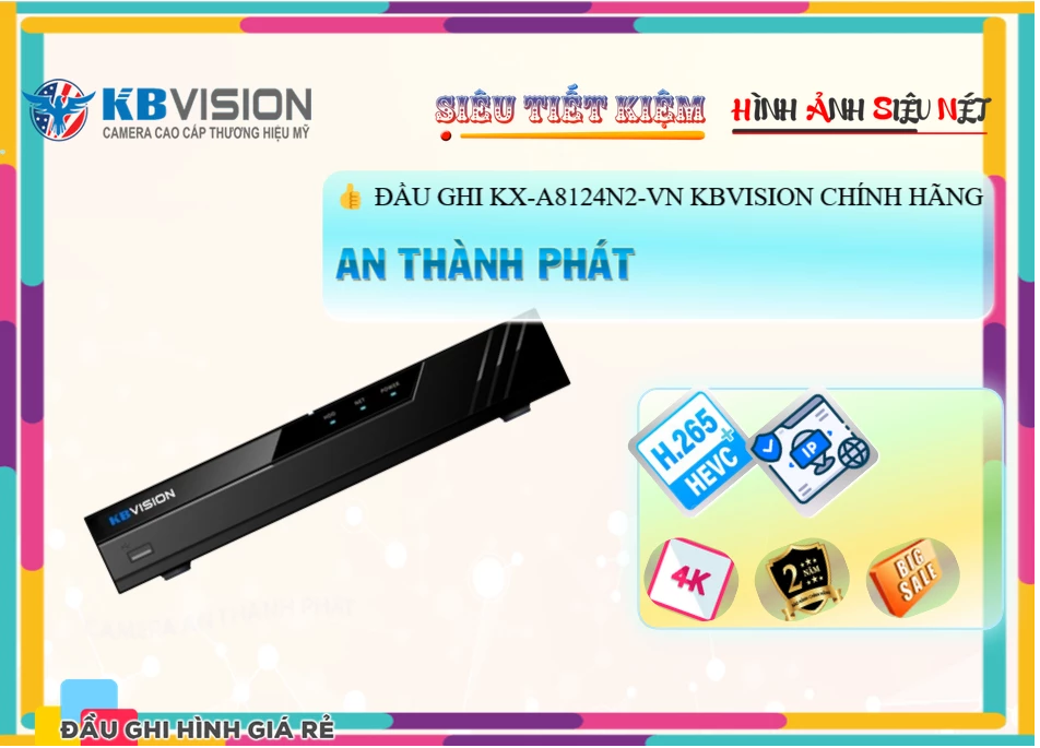 KX-A8124N2-VN sắc nét KBvision KX-A8124N2-VN sắc nét KBvision