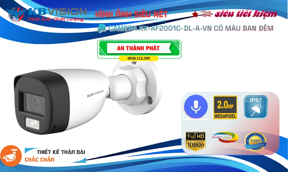 Camera KBvision Chất Lượng KX-AF2001C-DL-A-VN Camera KBvision Chất Lượng KX-AF2001C-DL-A-VN