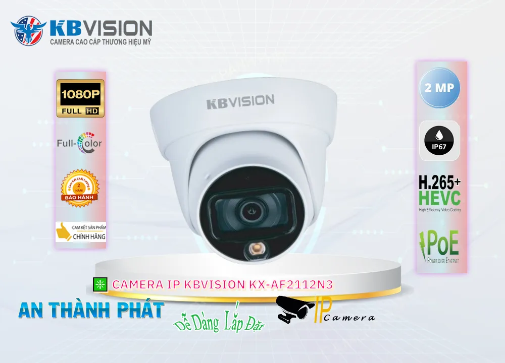 Camera IP Full Color Kbvision KX-AF2112N3,KX-AF2112N3 Tiết kiệm, Thiết Bị Camera KX-AF2112N3 Giá rẻ nhất,KX-AF2112N3 Cấp Nguồ Qua Dây Mạng  sale mạnh,KX-AF2112N3 Chiết khấu cao,Bán Sỉ KX-AF2112N3 FULL HD 1080P 2.0 megapixel ,cửa hàng bán KX-AF2112N3,KX-AF2112N3 Tiết kiệm,KX-AF2112N3 Giá rẻ nhất