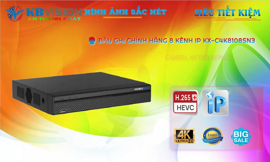 Đầu Ghi KBvision Thiết kế Đẹp KX-C4K8108SN3 Đầu Ghi KBvision Thiết kế Đẹp KX-C4K8108SN3
