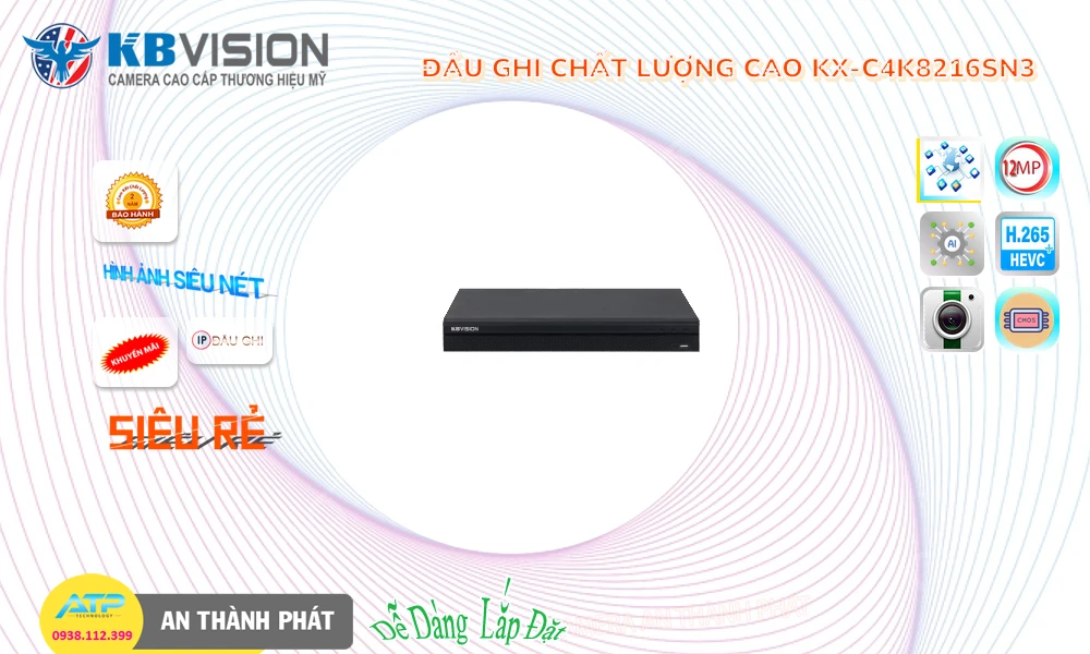 Đầu Thu KX-C4K8216SN3 KBvision Đầu Thu KX-C4K8216SN3 KBvision