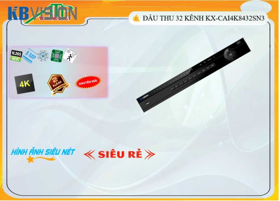 KX-CAi4K8432SN3 sắc nét KBvision KX-CAi4K8432SN3 sắc nét KBvision