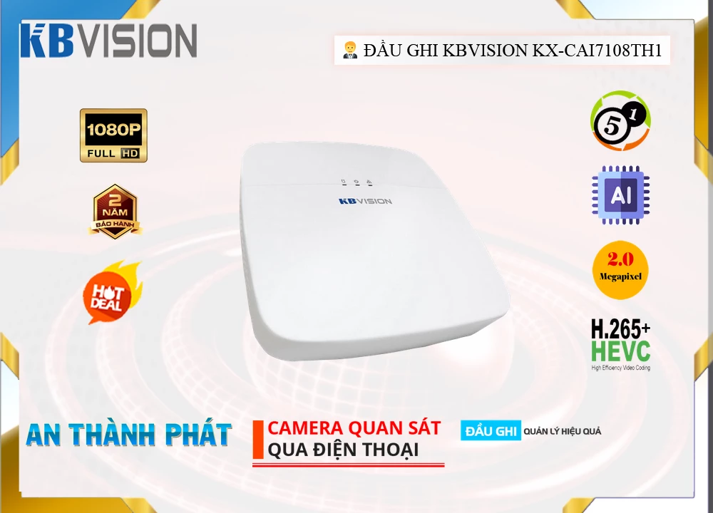 KX-CAi7108TH1 sắc nét KBvision KX-CAi7108TH1 sắc nét KBvision