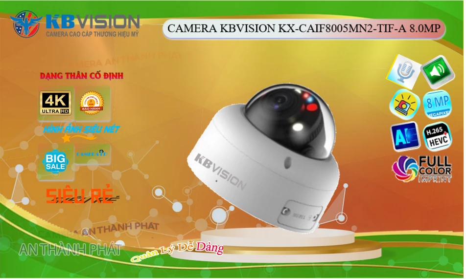 KX-CAiF8005MN2-TiF-A sắc nét KBvision