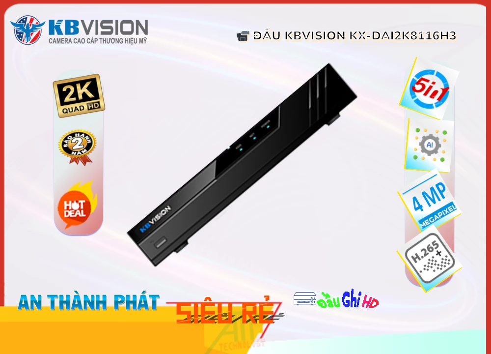 KX-DAi2K8116H3 sắc nét KBvision KX-DAi2K8116H3 sắc nét KBvision