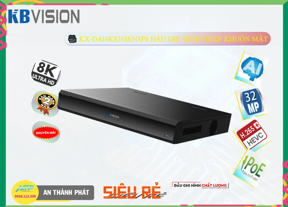 KX-DAi4K8208EN3P8 sắc nét KBvision KX-DAi4K8208EN3P8 sắc nét KBvision