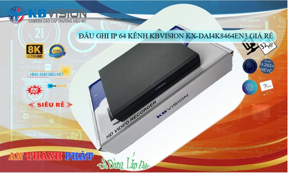 KX-DAi4K8464EN3 sắc nét KBvision