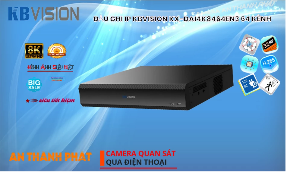 KX-DAi4K8464EN3 sắc nét KBvision