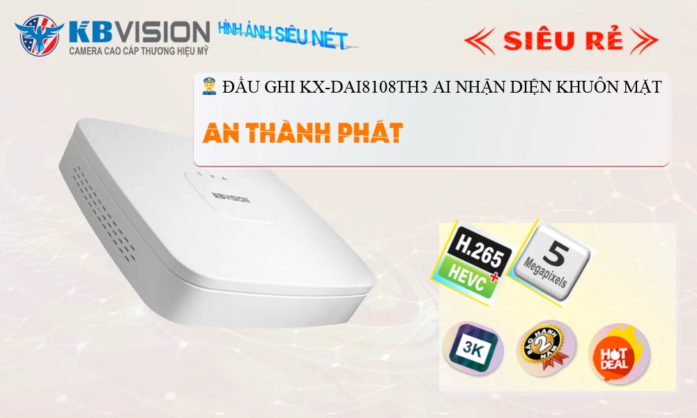 KX-DAi8108TH3 sắc nét KBvision KX-DAi8108TH3 sắc nét KBvision