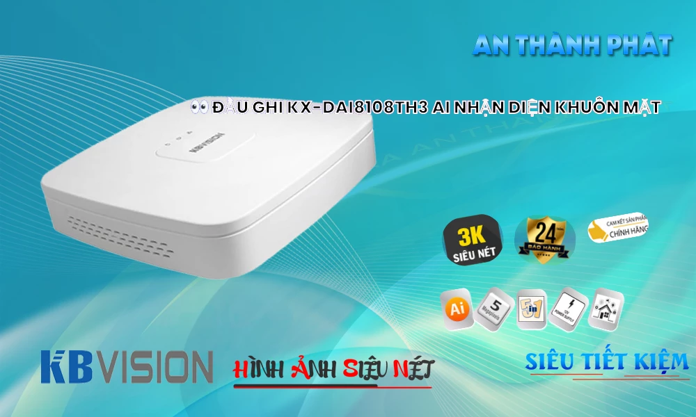 KX-DAi8108TH3 sắc nét KBvision KX-DAi8108TH3 sắc nét KBvision