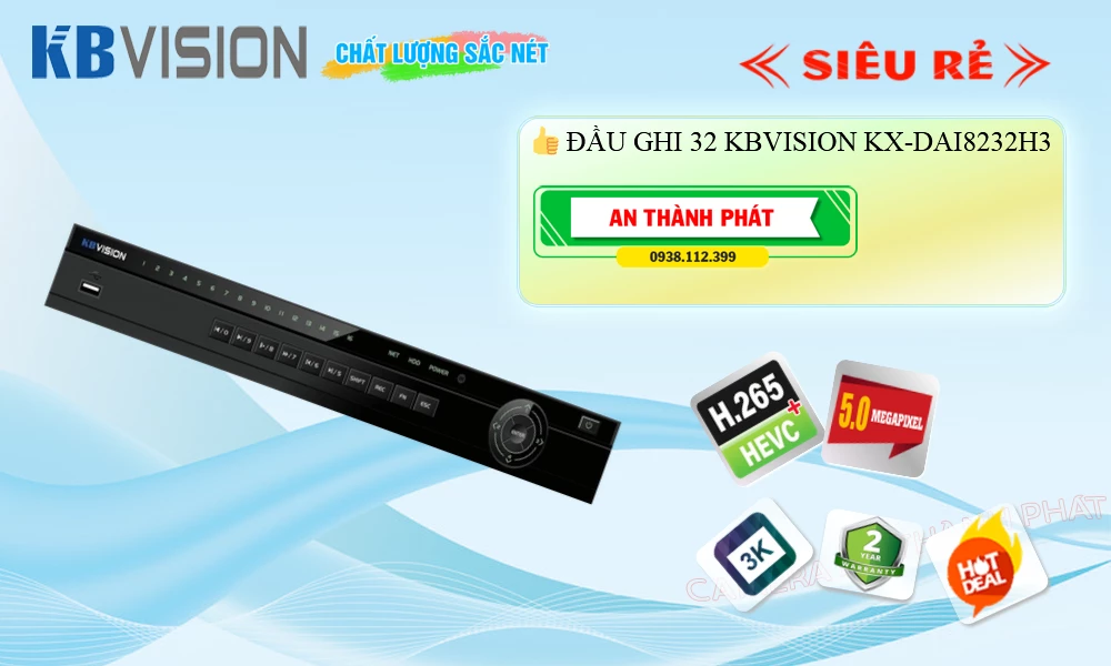 KX-DAi8232H3 sắc nét KBvision KX-DAi8232H3 sắc nét KBvision