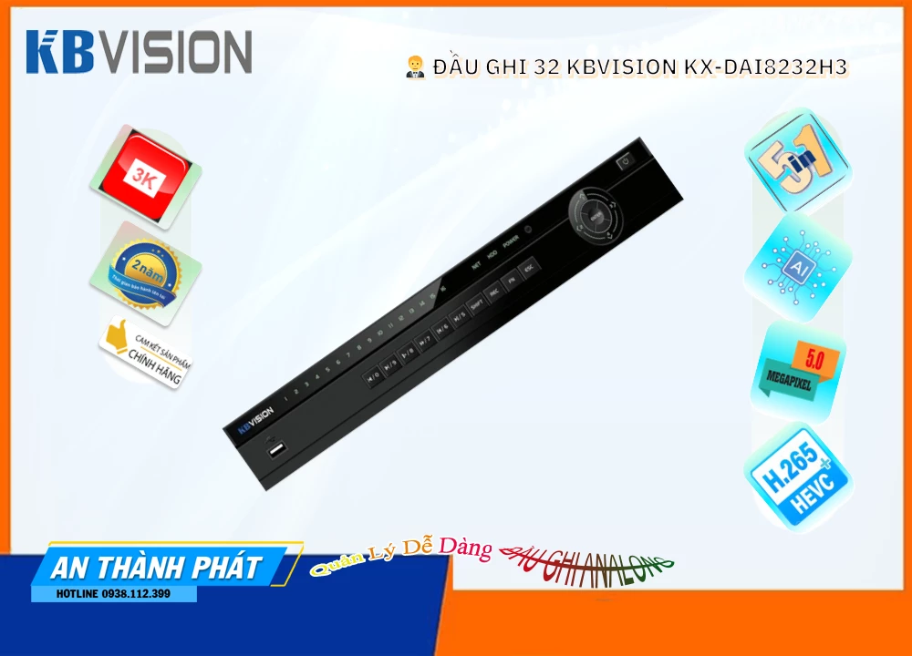 KX-DAi8232H3 sắc nét KBvision KX-DAi8232H3 sắc nét KBvision