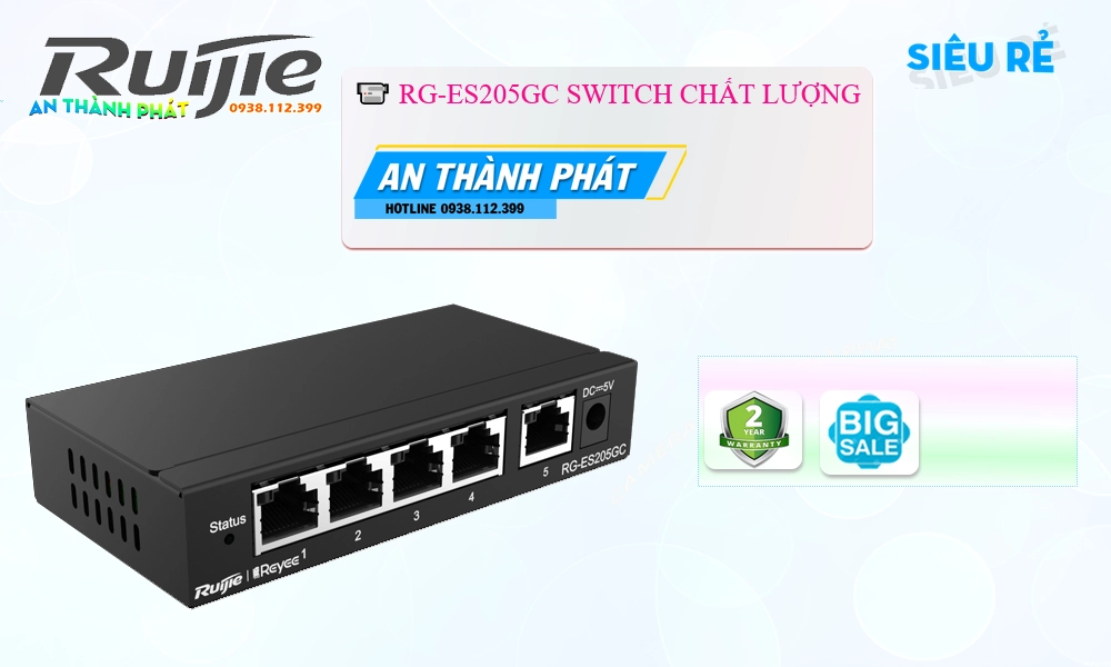 RG-ES205GC Switch chia mạng RG-ES205GC Switch chia mạng