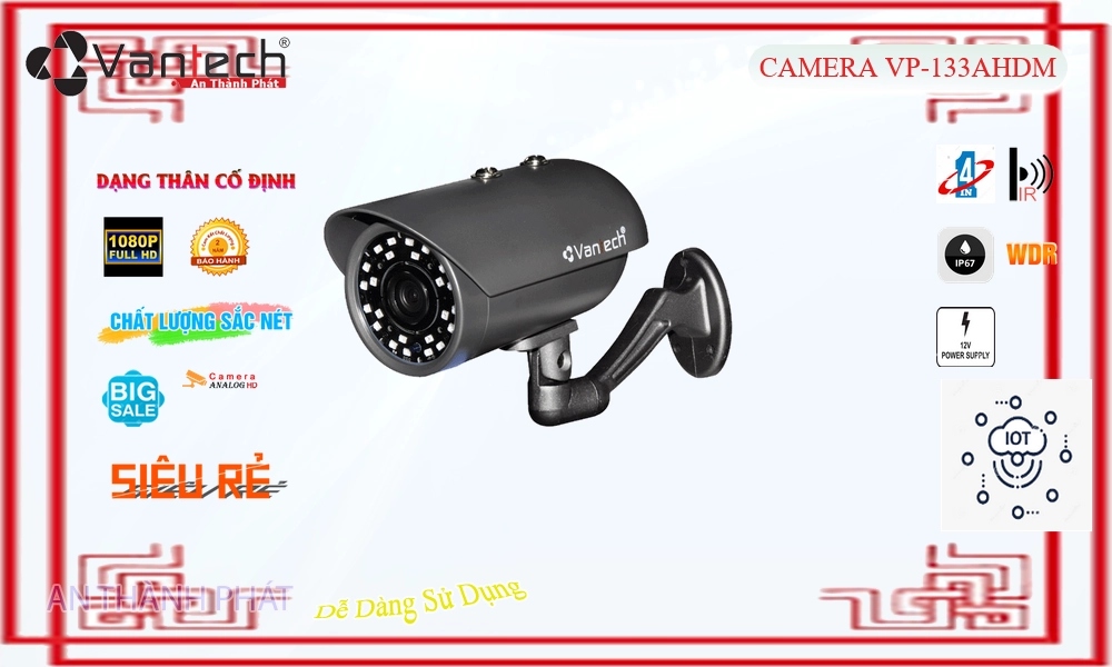 VP-133AHDM Camera HD Anlog VanTech Đang giảm giá VP-133AHDM Camera HD Anlog VanTech Đang giảm giá