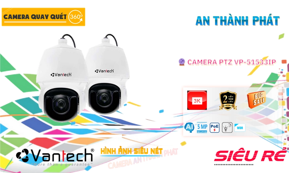 Camera VanTech VP-51533IP Tiết Kiệm Camera VanTech VP-51533IP Tiết Kiệm