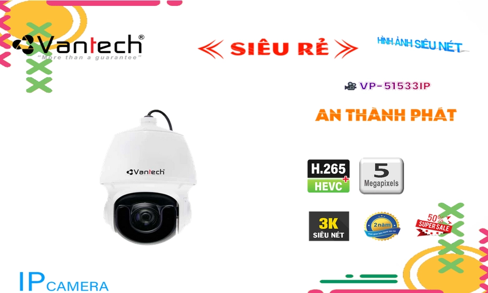 Camera VanTech VP-51533IP Tiết Kiệm Camera VanTech VP-51533IP Tiết Kiệm