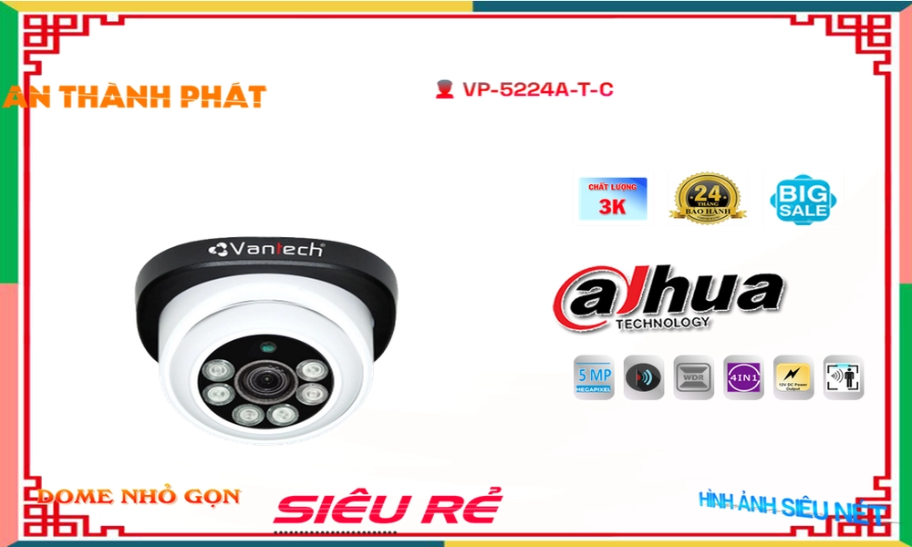 ✅ HD VP-5224A|T|C tiết kiệm VanTech ✅ HD VP-5224A|T|C tiết kiệm VanTech