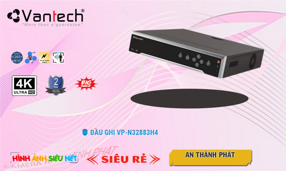 Đầu ghi VanTech VP-N32883H4 Mẫu Đẹp Đầu ghi VanTech VP-N32883H4 Mẫu Đẹp