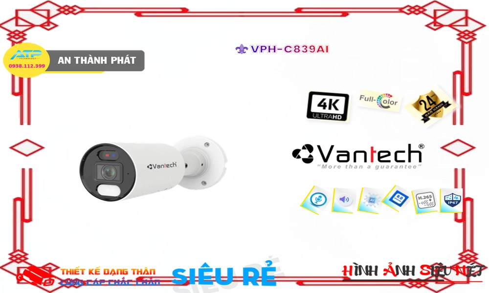 VPH-C839AI Camera Ip Sắc Nét VanTech Giá rẻ VPH-C839AI Camera Ip Sắc Nét VanTech Giá rẻ