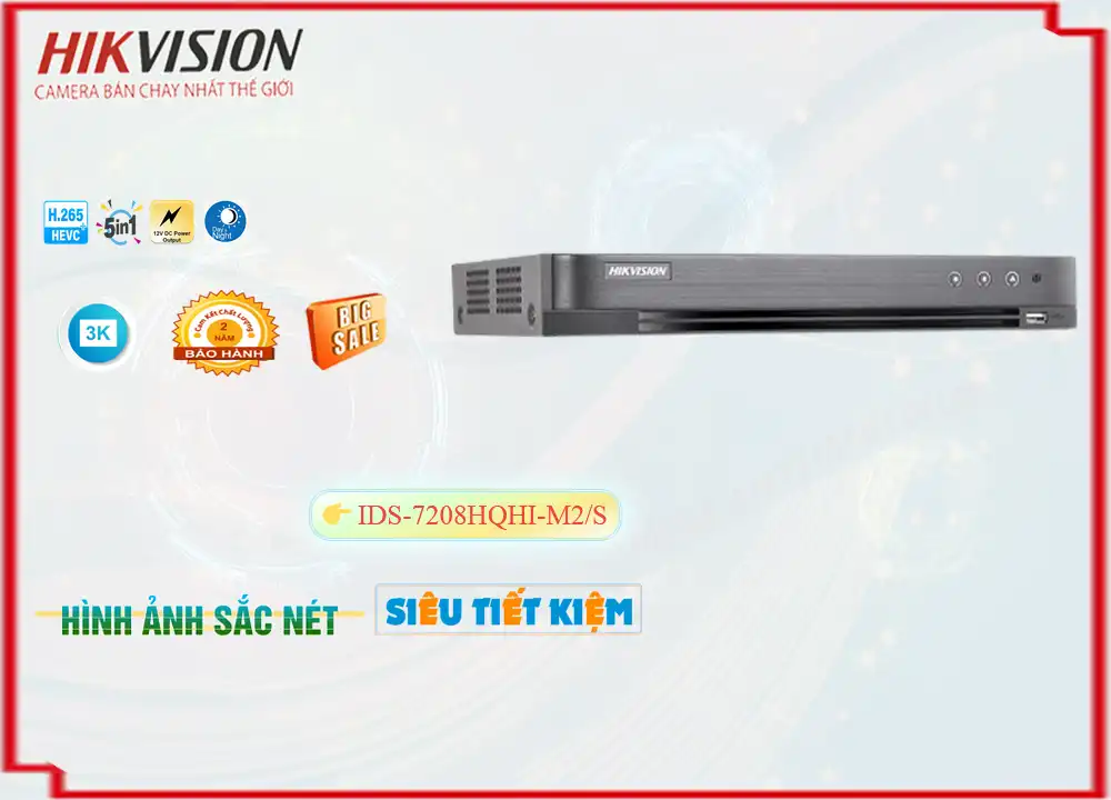iDS-7208HQHI-M2/S sắc nét Hikvision iDS-7208HQHI-M2/S sắc nét Hikvision