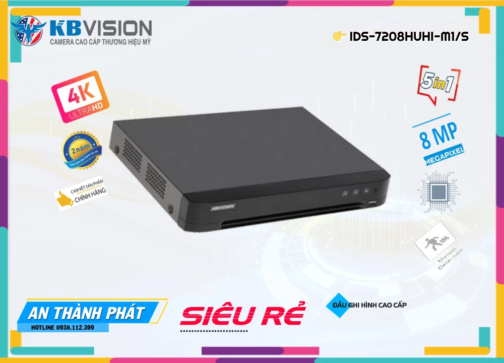 iDS-7208HUHI-M1/S sắc nét Hikvision iDS-7208HUHI-M1/S sắc nét Hikvision