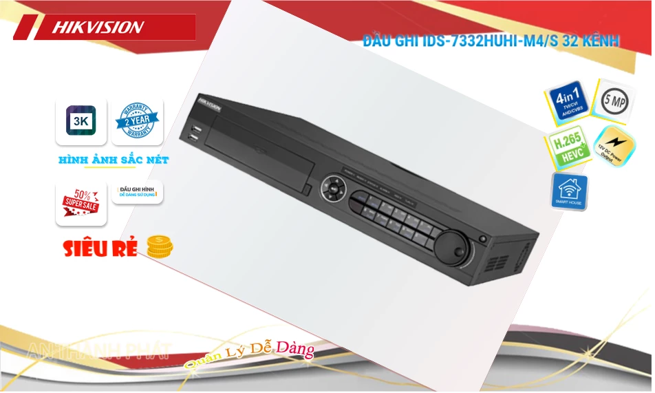 iDS-7332HUHI-M4/S sắc nét Hikvision iDS-7332HUHI-M4/S sắc nét Hikvision